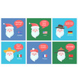 santa clauses from all over world festive posters vector image