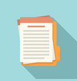 summary folder icon flat style vector image