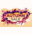 trendy fall sale poster with gradient bright vector image