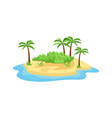 tropical island in ocean small island vector image