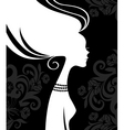 womans silhouette vector image vector image