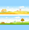 autumn countryside banners vector image vector image