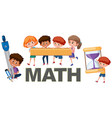 Children with math tools Royalty Free Vector Image