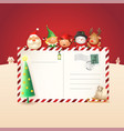 christmas friends on letter for santa claus vector image vector image