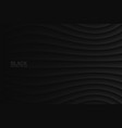 black wavy abstract background vector image