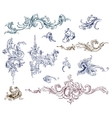 calligraphic design elements vector image vector image