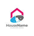 clean house logo designs concept cleaning service vector image