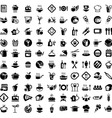 food and kitchen icons set vector image
