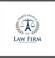 paris law firm logo design stock vector image