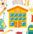 school elements design vector image