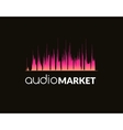 logo template sound wave studio music dj audio vector image vector image