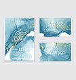 marble modern texture in blue color alcohol ink vector image vector image