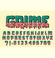 melt grime alphabet monster graffiti text l vector image vector image