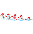 cartoon melted snowman snowmen melting stages vector image