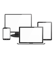 computer monitor laptop tablet pc and smart phone vector image