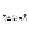 gift boxes vector image