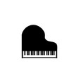 grand piano instrument silhouette background vector image