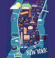 new york manhattan map vector image vector image