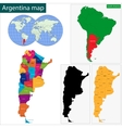 argentina map vector image vector image