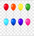 balloons 3d set thread isolated white vector image
