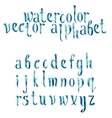 colorful watercolor aquarelle font type vector image
