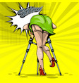 comic with a girl who takes a photo on a tripod vector image vector image