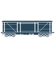 covered railway freight car vector image vector image