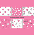hand drawn doodle heart valentine pattern vector image