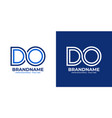 letter do line monogram logo suitable for any vector image