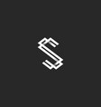 letter s logo in the style of black and white vector image vector image