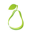 logo with silhouette of pear vector image