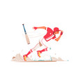 professional baseball player running after ball vector image