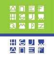 simple flat letter set alphabet logo icon vector image vector image