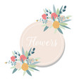 summer vintage floral greeting card with blooming vector image