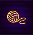 ball of wool neon sign vector image