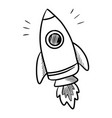 Cartoon rocket space ship Royalty Free Vector Image