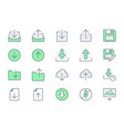 download line icons include vector image vector image