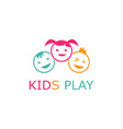 kids play logo vector image