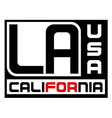 los angeles city typography graphic red vector image vector image