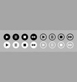 play pause and stop button pause rewind stop vector image vector image
