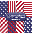set of american seamless background vector image