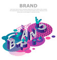 abstract brand concept background isometric style vector image
