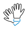 criminal gloves icon vector image