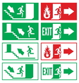 emergency exit signs vector image