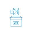 hand voter with the card icon for election day vector image