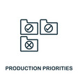 production pririties icon from vector image vector image