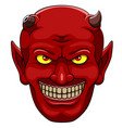 red devil head mascot vector image vector image