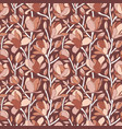 seamless pattern with magnolia flowers vector image