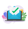 approved email message notice check mark vector image