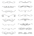 set of calligraphic design elements vector image